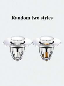 1/2 pezzi Tappo universale per lavandino da bagno con raccoglitore di capelli, coperchio per scarico vasca da bagno con molla, tappo per lavandino in plastica a pressione, filtro per scarico lavabo, accessori e forniture per il bagno - Multicolore - Visualizzare 9