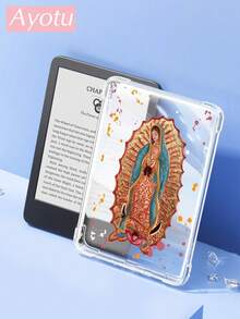 Virgin Mary Kindle 保护套，适用于 Kindle Paperwhite 第 12 代 2024/Kindle（第 11 代 - 2024 年发布）/Kindle Colorsoft Signature Edition/Kindle 第 10 代 2019/Kobo Clara Colour、Kindle 透明外壳 - 彩色 - 查看 3