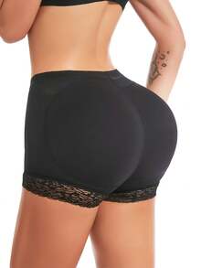 Women's Body Shaping Shorts Fake Buttocks Plump Buttocks Plump Hips Sexy Buttocks Lifting Buttocks Belly-Closing Underwear Belt Pad Removable Sponge Pad Tight Body Shaping Pants One Piece Suitable For Holidays Halloween Christmas Holidays Back To School Season Thanksgiving Valentine's Day Independence Day Padded Butt Lift Shaping Panties Tummy Control Shapewear With Fake Hip Suitable For Prom Parties, Weddings, Vacations, Music Festivals, Gyms, Sports Offices, Home, Daily Private Parties It Has The Function Of Gathering, Keeping Warm, Breathable, Sweat-Absorbing Elasticity Avant-Garde, Exquisite And Fashionable, Comfortable At Home - 黑色 - 查看 3
