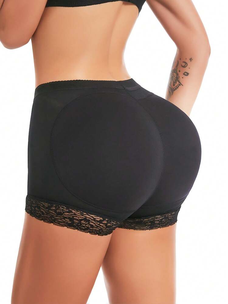 Women's Body Shaping Shorts Fake Buttocks Plump Buttocks Plump Hips Sexy Buttocks Lifting Buttocks Belly-Closing Underwear Belt Pad Removable Sponge Pad Tight Body Shaping Pants One Piece Suitable For Holidays Halloween Christmas Holidays Back To School Season Thanksgiving Valentine's Day Independence Day Padded Butt Lift Shaping Panties Tummy Control Shapewear With Fake Hip Suitable For Prom Parties, Weddings, Vacations, Music Festivals, Gyms, Sports Offices, Home, Daily Private Parties It Has The Function Of Gathering, Keeping Warm, Breathable, Sweat-Absorbing Elasticity Avant-Garde, Exquisite And Fashionable, Comfortable At Home - 黑色 - 查看 3