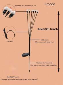 太阳能户外路灯、萤火虫太阳能花园桩灯、户外庭院装饰灯