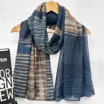 1pc Women Tie-Dye Printed Scarf, Pink, Versatile Headscarf, Fashion Accessory, Shawl, Sun Protection Beach Wrap For Dress