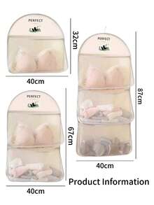 1 件熊猫印花内衣袜子收纳挂袋，简约风格涤纶矩形多口袋收纳袋，适用于衣柜、门、壁挂式正装裤鞋牛仔裤靴子裙子卧室，收纳袋，家居收纳，适用于女士白色 T 恤、女士黑色裤子 - 彩色 - 查看 4