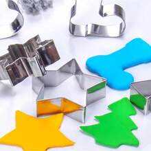 10pcs Christmas Cookie Cutter Set - Gingerbread House, Snowflake, Tree, Heart, Star, Angel Shapes, Suitable For Holiday Winter Baking Christmas Christmas Decorations Christmas Pajamas Christmas Gifts Christmas Decor