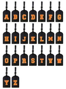 1 个 TSA 认证黑色行李牌，饰有橙色 A-Z 刺绣布；1 个个性化 PU 皮革 A-Z 行李牌，带隐私保护套；1 个可爱字母背包挂牌。这款旅行行李牌套装男女皆宜，是旅行包和行李箱的必备配件。 - 彩色 - 查看 2