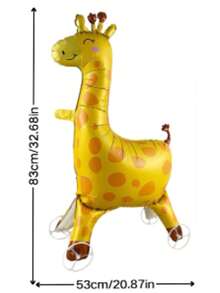 4pcs Halloween/Christmas Themed Balloons - Yellow Giraffe, Green Christmas Tree, Red Santa Claus, White Snowman, Made Of PET Material To Create Festive Atmosphere, Suitable For Indoor Or Outdoor Decoration In Winter