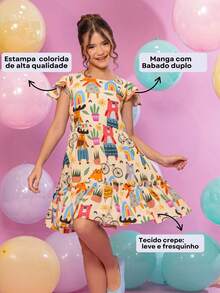 Young Girls Dresses - Yellow - View 3