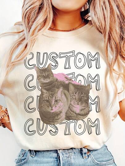 Camiseta personalizada con foto, retrato de mascota personalizado, regalo personalizado para amantes de las mascotas, camiseta para mamá, camiseta conmemorativa para mascotas, camiseta personalizada con perro R de algodón grueso de 220 g para mujer (top blanco para mujer). Confeccionada en algodón 100 % puro, grueso y transpirable, esta tela gruesa de 220 g ofrece comodidad y durabilidad. Perfecta para el verano, es ideal para el trabajo, el gimnasio, viajes, salidas informales, deportes al aire libre o para usarla en cualquier temporada. Una prenda básica versátil: ideal para la escuela, ropa de calle o simplemente para relajarse en casa. Camisetas de mujer.
