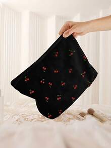 Sac cosmétique thème cerise - Motif imprimé cerise, pochette zippée en polyester durable, sac de toilette de voyage, sac zippé léger, idéal pour les amateurs de beauté, cadeau parfait pour les sœurs, les étudiants et les adultes, impression aléatoire, essentiel pour le collège, les voyages, les vacances, l'organisateur de maquillage pour femmes - Multicolore - Voir 5