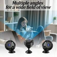 1pc Indoor Remote Hidden Camera, Wireless Indoor Camera, Suitable For Family WiFi Pet Camera, Mobile Phone Video Surveillance Camera, Baby/Pet Camera, Smart Phone Application, House Camera, 2.4 GHz WiFi Wireless Camera, Continuous Recording, Nanny Room Camera, Suitable For Bedroom, Wireless Home Monitoring System, With AI Motion Detection, Two-Way Call, Night Vision, Alarm, Compatible With Alexa. Holiday Gifts.