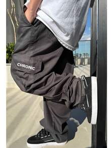 CHRONIC Twill Cargo Pants All Colors Men's Twill Skater 5 Pockets Men's Fashion Wide ORIGINAL - Black - View 5