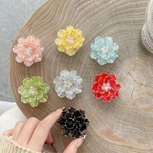 3D 花形手机支架，可扩展粘合式手机支架，桌面支架，兼容 、Android 手机，生日、家人、朋友礼物，推拉式手机握柄手机配件 - 彩色 - 查看 8