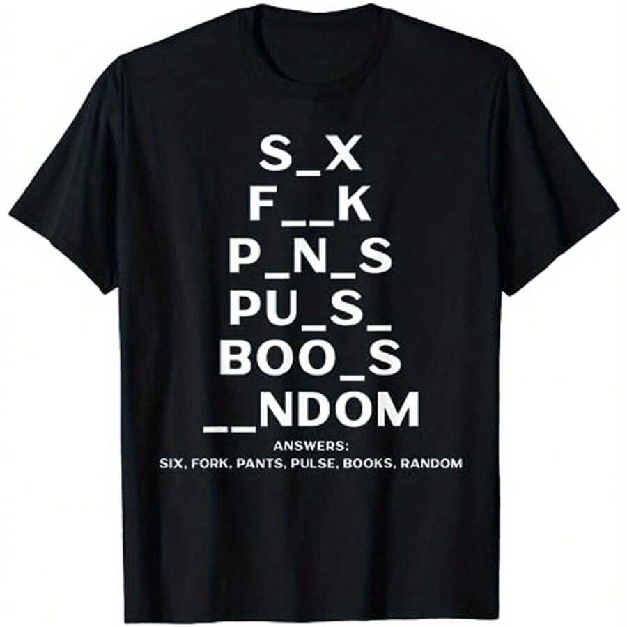 Funny Adult Humor T-Shirt - Vulgar Dirty Jokes Sarcastic Definition Print, Men's Casual Cotton Tee With Crew Neck, Short Sleeves - Perfect For Summer Outings & Sports, Sports Casual Shirt|Playful Design|Durable Print Shirt,A Surprise Gift For Family And Friends - 黑色 - 查看 1