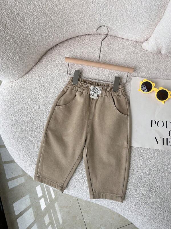 Pantalones casuales versátiles y de moda para niños, pantalones cómodos para todas las estaciones, pantalones largos casuales diarios, pantalones largos de estilo vacacional, cintura elástica para un uso cómodo, adecuados para deportes al aire libre, esencial para volver a la escuela, ideal para uso diario