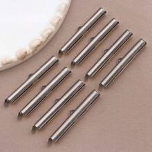 10 buah Gesper Ujung Geser Stainless Steel 304, Gesper Tabung, Penutup Ujung Geser, Aksesoris Perhiasan, Perlengkapan untuk Pembuatan Perhiasan DIY - MultiWarna - View 25