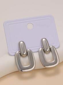 Futuristisches asymmetrisches Edelstahl Ohrringe Set für Frauen, geeignet für Paare, täglichen Gebrauch und als Geschenk für Freunde