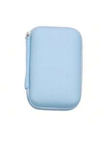 Bolsa para auriculares de EVA, Estuche para mini cámara CCD, Cable de datos, Cargador, Unidad USB, Protector USB, Caja protectora de carcasa rígida, a prueba de golpes y anti-presión. Caja de almacenamiento para impresora de fotos. Estuche protector para mini cámara. Esenciales de viaje. Estuche para cargador. Accesorios para cámara digital. Organizador de cables. Organizador electrónico. Bolsa de almacenamiento impermeable y portátil para viajes, tecnología, mujeres y hombres