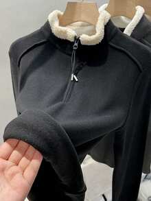 Vera Lane Winter Fall Korean Style Y2k Old Money Christmas Halloween Rave Outfits Concert Outfits For Women Going Out Tops Women Half Open Zipper Hoodie