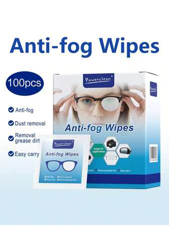 10/50/100片/包 独立包装眼镜防雾湿巾 预湿润镜头和屏幕清洁湿巾 适用于笔记本电脑、电脑显示器、手机、手表、相机镜头