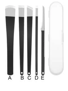 5/1 pieza Juego de cuchillos para pedicura profesional, herramientas de cuidado de los pies de acero inoxidable para recortar, pedicura para uñas encarnadas, callosidades, eliminación de piel muerta. Juego de cuchillos para pedicura integral: seis cuchillos distintos diseñados para satisfacer una amplia gama de necesidades de cuidado de los pies - Multicolor - Ver 10