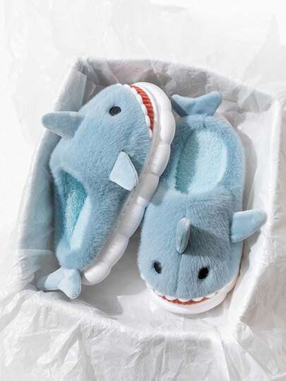 Teenager Slippers, Casual Fashion Foam Slippers, Soft & Comfortable New Shark Design Slip-On Slippers For Teens, Autumn/Winter