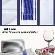 1/4pcs Striped Kitchen Towels (48*70cm/18.9x27.5in) Multi-Purpose Cleaning Cloths For Home Kitchen, Lightweight And Durable, Suitable For Cleaning Glass And Cookware - Multicolor - View 3