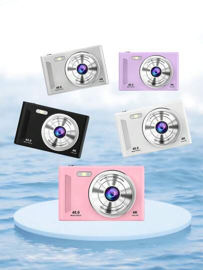 1080P高清双镜头自拍数码相机，专业入门级相机，支持拍照，4800万像素，内置闪光灯
