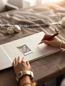 个性化婚礼宾客签名册，定制装订，精装婚礼宾客签名册，结婚纪念相册，婚礼剪贴簿，精美宾客签名册，订婚剪贴簿，婚礼洗礼派对宾客签名册，婚礼和特殊活动宾客签名册，可定制新郎新娘姓名和日期。 - 彩色 - 查看 4