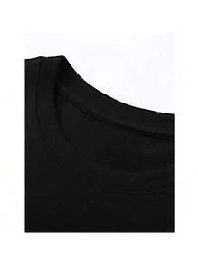 Authorized By Disney, < < Mi Miao Miao Wu > > Animated Print Pattern-Iconic Mickey Mouse Pattern, Comfortable Leisure Men's T-Shirt, Comfortable To Wear In Street Fashion  Every Day, Disney Fans Must Have. - màu đen - Xem 3