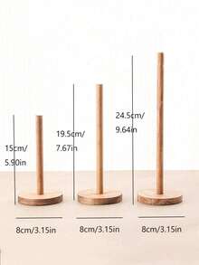 1Pc Wooden Paper Towel Holder,Kitchen Paper Towel Dispenser, Paper Towel Holder Countertop,Bamboo Paper Towel Roll Holder,Napkin Stand On The Desk,Kitchen Towel Rack,Tissue Rack For Kitchen,Dining Room,Restaurant,Plastic Wrap Holder,Table Top Items,Kitchen Storage,Organizer,Standard Roll Holder For Cabinet,Stand With Anti-Skid Base