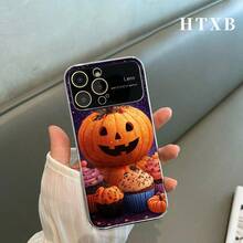 Funda para teléfono con diseño de calabaza de Halloween electrochapada | AG Frosted con ventana grande 2 en 1 17 17 Pro 17 Pro 16 Pro 16 Pro 16 Plus 16 15 Pro 15 Pro 15 Plus 15 14 Pro 14 Pro 14 Plus 14 13 Pro 13 Pro 13 12 Pro 12 Pro 12 Series, Funda navideña, funda mate, resistente, diseño elegante, funda protectora, para entusiastas de la tecnología, para compradores navideños - Plateado - Ver 7