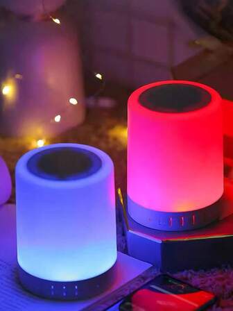 Premium 7-Color Clap Lamp Bluetooth Speaker, Portable Touch Control TF Card Speaker, High-Quality Rechargeable Bass Boom Box Clap Lamp Bluetooth Speaker