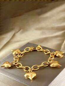 1 brazalete de estilo bohemio de Oriente Medio con diseño único en forma de corazón, elegante y hermoso, adecuado para fiestas diarias y festivas, y también puede ser un regalo perfecto para familiares y amigos