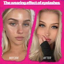 5 paia di ciglie finte D Curl voluminose, drammatiche e scompigliate, riutilizzabili, morbide, confortevoli, effetto occhio di gatto, ciglie finte naturali e volumizzate, accessori da viaggio per il make-up