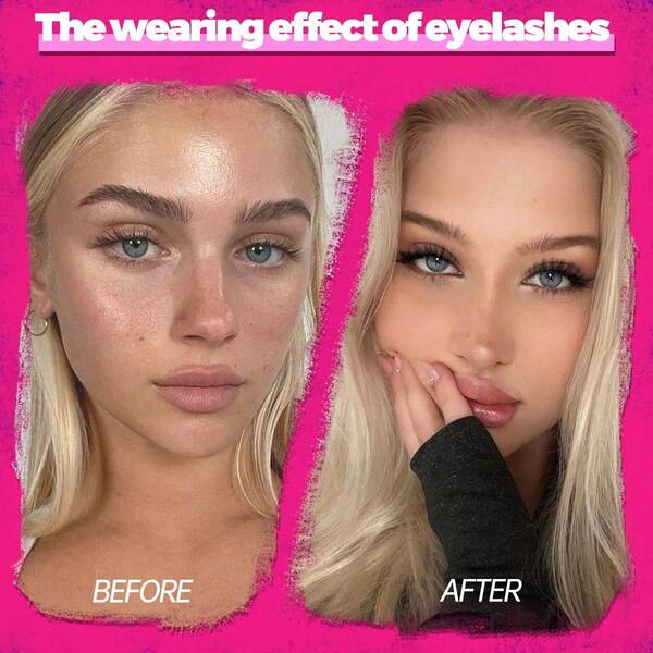 5 Pairs D Curl Fluffy Volume Dramatic Messy Faux False Lashes Reusable,Soft,Comfortable,Cat Eye Eyelashes Natural Full False Eyelashes Volumized Eyelash Extension Travel Essentials Makeup Tools