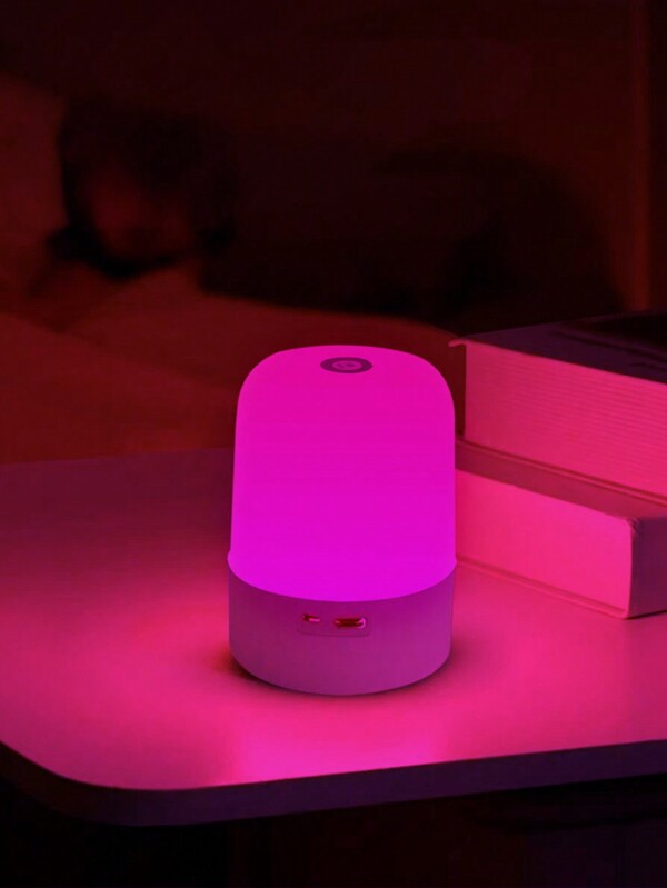 1pc LED Night Light, Touch Dimming, Touch Switch, Touch Color Changing, 3 Colors & 16 Colors, Bedside Lamp, 16 Colors RGB Mode, USB Powered & Rechargeable, Portable, Battery Capacity: 800mAh, Suitable For Bedroom, Room, Bedside, Living Room, Desk, Lighting, Room Decor, Bedroom Decor, Lamp, Living Room Lamp, Autumn Home Decor, Ceiling Light, Battery Wall Lamp, Wireless Wall Lamp, Halloween, Christmas, Home Decor