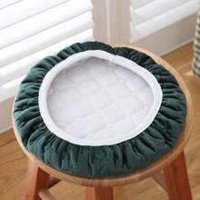 1/4 miếng đệm ghế tròn, vỏ bọc ghế tròn gia dụng, vỏ bọc ghế bàn ăn nhỏ màu trơn dày chần bông cho mọi mùa - Nhiều màu - Xem 8