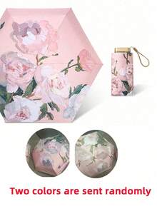 1 pièce Mini parapluie pliant, imperméable, protection UV, parapluie de voyage polyvalent, compact et portable