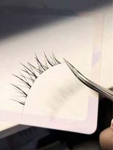 2 pezzi/1 pezzo Strumenti per estensioni ciglie, Pinzette curve nere, Strumenti per il trucco, Pinzette per ciglie