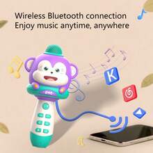 1pc + Wireless Microphone + Children's Microphone + Baby Singing Educational Toy + Classic Poetry Recitation + Parent-Child Interactive Toy - Multicolor - View 3