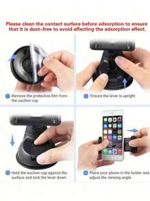 1 pieza Soporte de teléfono para coche multifuncional y giratorio 360 grados