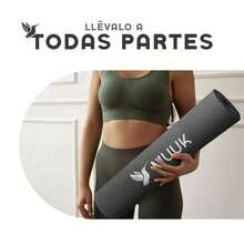 MUUK FITNESS 1 pieza Tapete de yoga antideslizante de 150x60 cm con 4 mm de grosor, tapete ligero y portátil para ejercicios de yoga, pilates, estiramientos y fitness, esterilla cómoda y estable para entrenar en casa, estudio o al aire libre - Negro - Ver 11