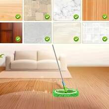 8Pcs Ultra Fine Fiber Cleaning Mop Replacement Pad, Flat Mop Cloth, Washable Replacement Mop Pad, Both Dry And Wet, Easy To Clean, Cleaning Supplies, Back To School - Green - View 5