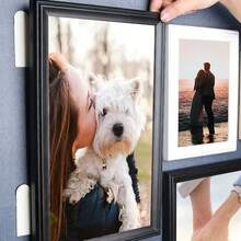 4/8 对免钻孔照片挂钩，采用魔术贴粘贴，适用于相框和婚纱照墙面安装，透明、高粘性、耐候、易按压、可移除且牢固，超薄透明，适用于画廊墙、肖像画、画布、装裱艺术品、纪念板、DIY装饰、家庭办公室、公寓生活、季节性展示、走廊和过道展示。 - 彩色 - 查看 11