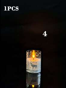 Pacote com 3 Velas de LED Cintilantes de Rena Acionadas por Bateria com Timer, Adequadas para Decoração Doméstica, Halloween, Dia dos Namorados, Natal, Casamentos, Festas, Decoração Doméstica e Eventos Festivos