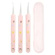 3Pcs/Set Stainless Steel Acne Clip Set Comedones Extractor Acne Removal Kit For Travel Or On-The-Go Touch-Ups,Blackhead Remover,Beauty,Skin Care Products,Spa,Self Care,Skin Care Tools,Face Care,Esthetician Supplies,Skin,Face Wash,Facial