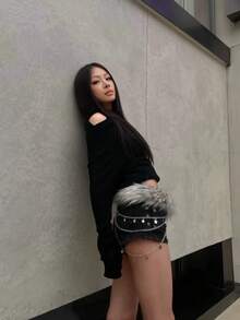 1 chiếc thắt lưng da PU màu xám nhuộm loang lỗ hình sao quyến rũ phong cách Bohemian, đa năng cho váy, quần, phong cách Harajuku Y2K Baddie Retro, phù hợp cho mọi mùa - Xám - Xem 11