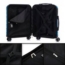 三件套ABS+PC材质行李箱 | 登机箱 55x40x20厘米 - 10公斤 | 中号可扩展行李箱 66x45x27.50厘米 - 扩展30厘米 - 23公斤 | 大号可扩展行李箱 75x49x31厘米 - 扩展33.50厘米 - 25公斤 | 半硬壳，带密码锁 - 黑色/海军蓝/黄色/薄荷绿/玫瑰金/绿色/浅粉色/蓝绿色 - 綠松石色 | SET3 | S-20 | M-24 | L-28 - 查看 6