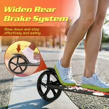 Advwin Folding Kick Scooter 3 Adjustable Height For Ages 6+ Kid Teens & Adults 20cm PU Wheels Load 100kg Red