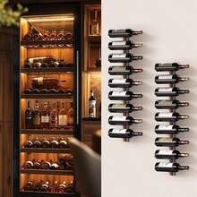 Wine Rack Wall Mounted,Wall Mounted Wine Rack, Wall Wine Rack For 9 Wine Bottles Wood Wine Racks For Wall, Wine Holder Wall Mounted Wine Bottle Racks For Kitchen,Dining Room,Bar - default - View 5